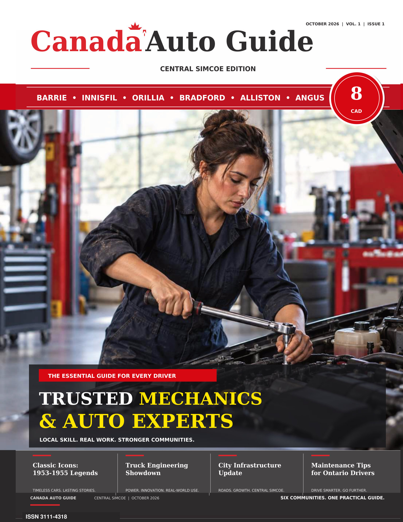 Canada Auto Guide magazine cover, Central Simcoe edition, October 2026